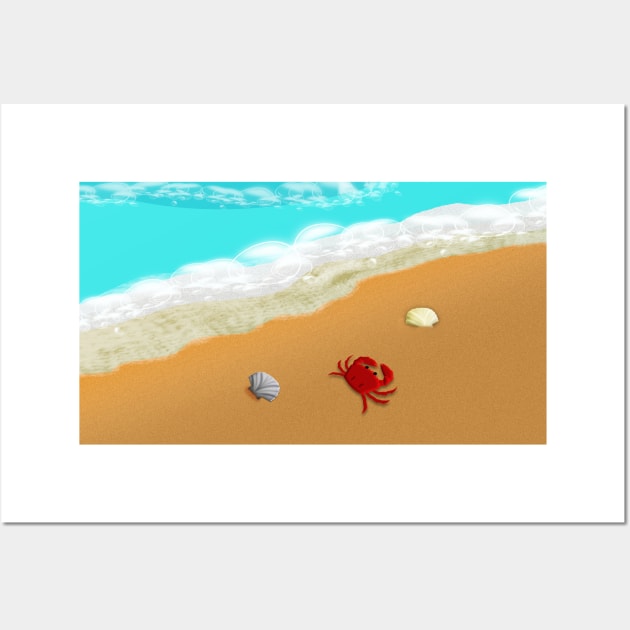 Summer Beach Vibes - Wallpaper Design Wall Art by Tytex